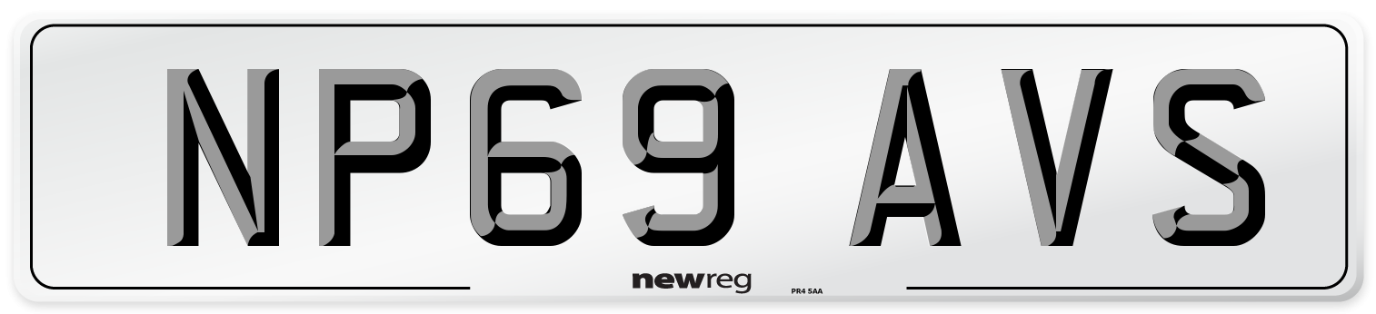 NP69 AVS Number Plate from New Reg